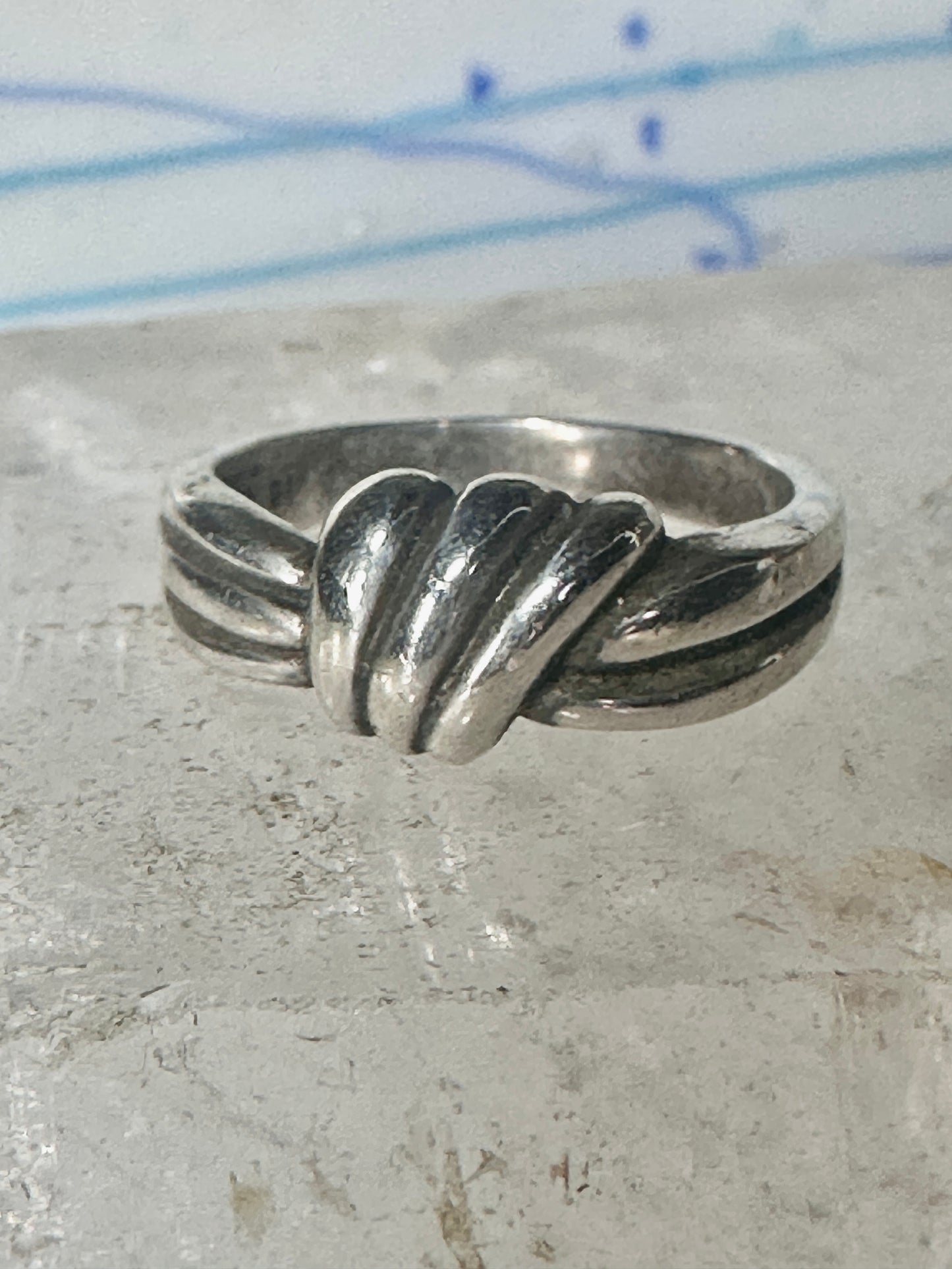 Wrap ring stacker band size 7 sterling silver women girls