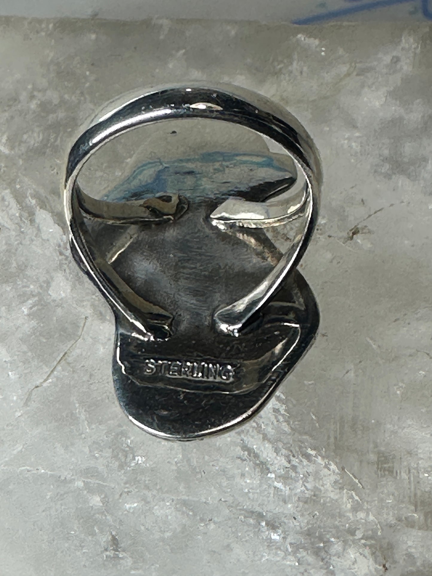 Snake ring cactus long turquoise southwest size 8 sterling silver women