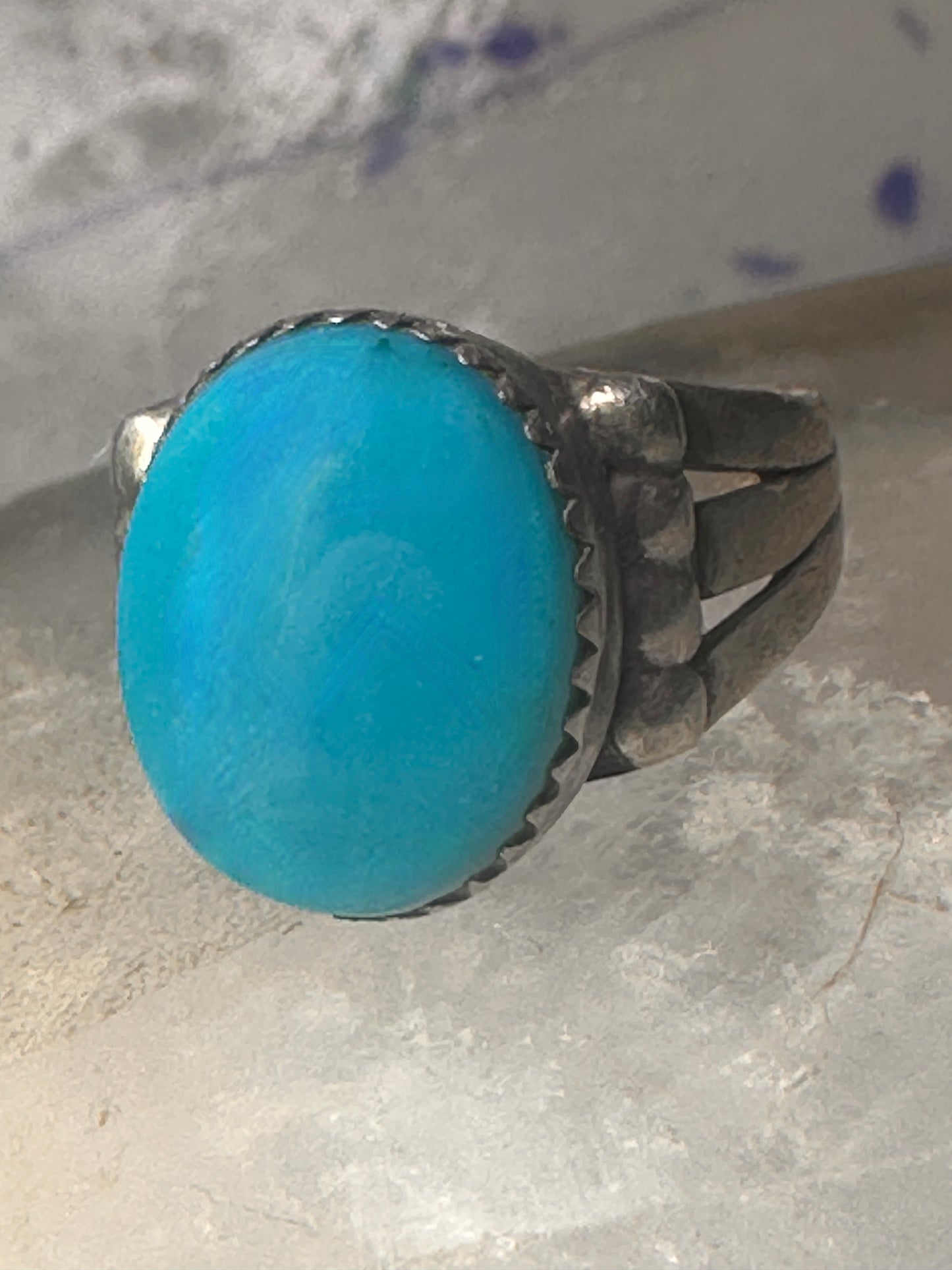 Navajo turquoise ring size 8.25 sterling silver women girls