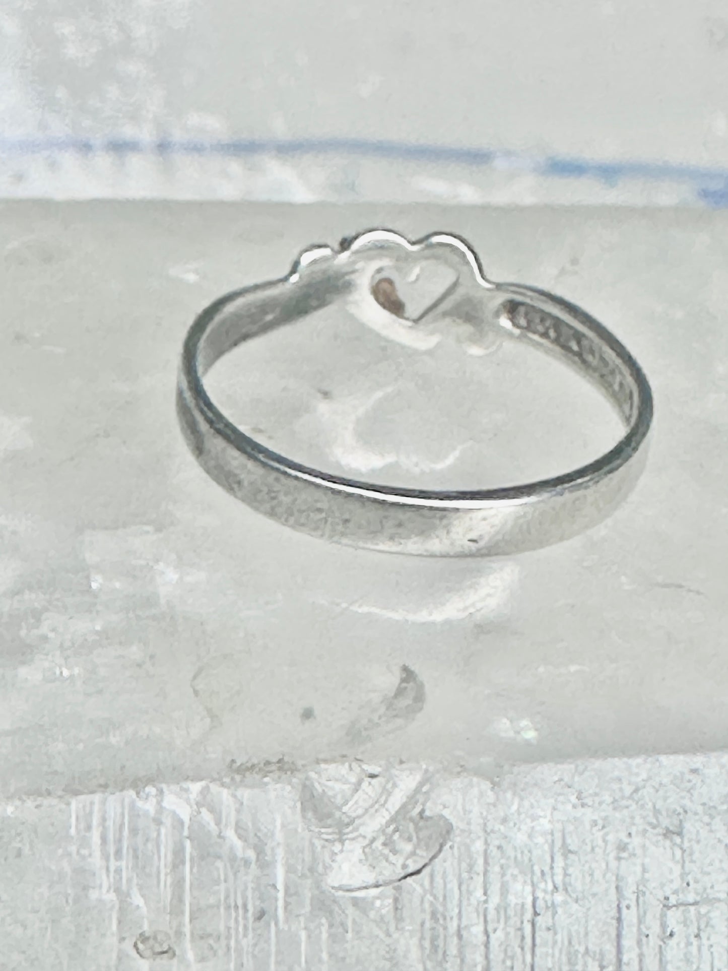 Black Hills Gold ring Heart Valentine leaves floral band size 7.75 sterling silver women girls
