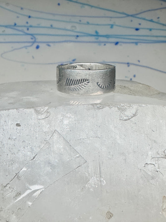 Feather ring wedding band size 11 by Carlos Diaz southwest sterling silver men women