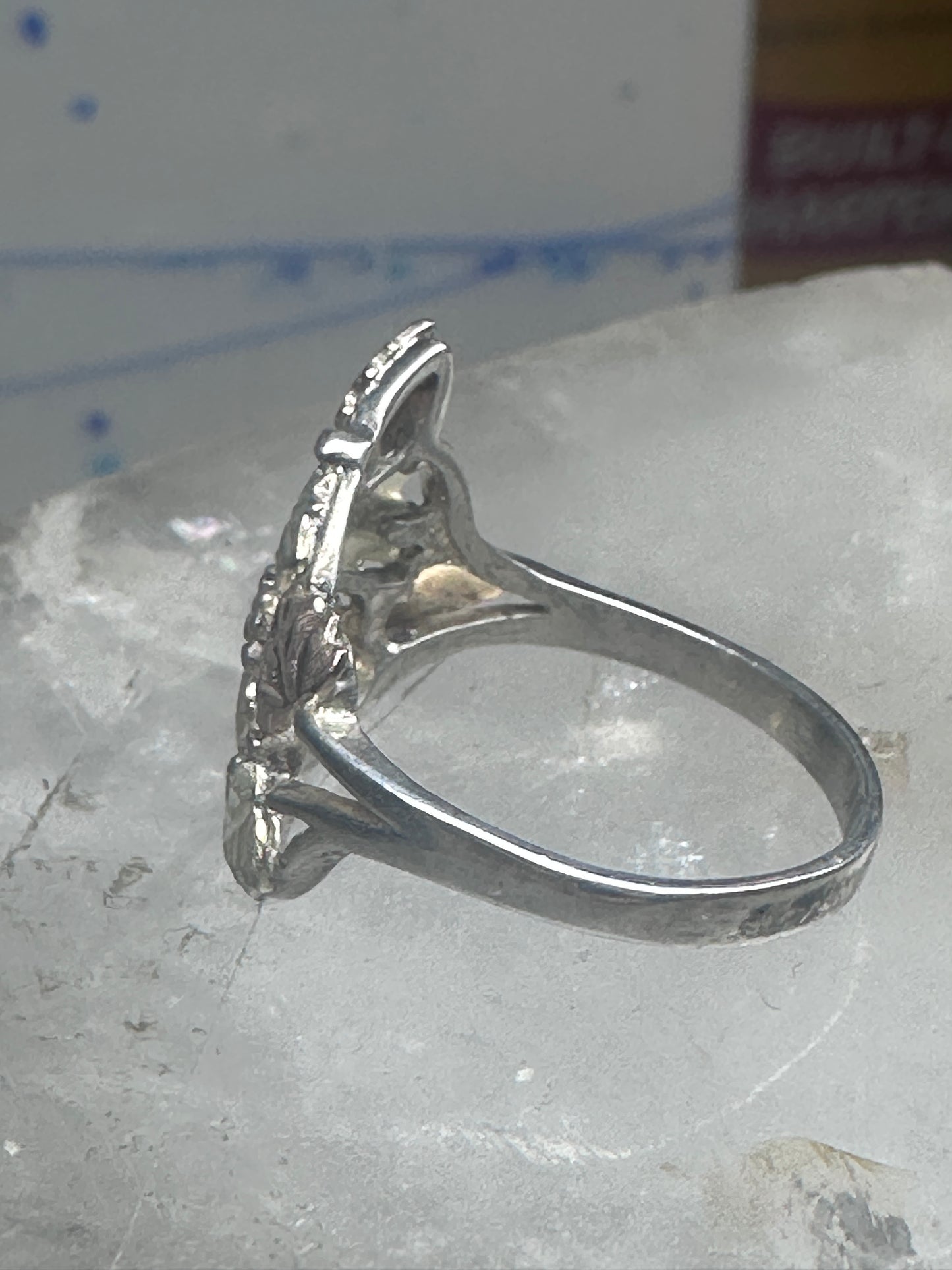 Black Hills Gold ring leaves band size 8.7 sterling silver women