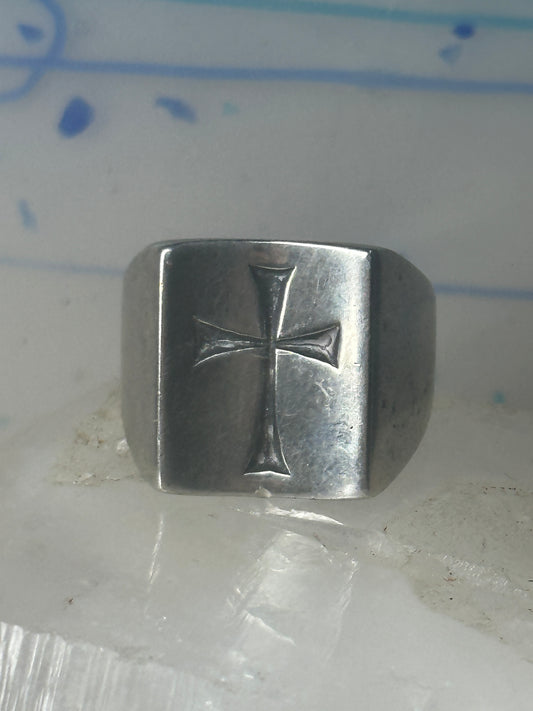 James Avery ring Heavy cross band size 9 sterling silver religious men women