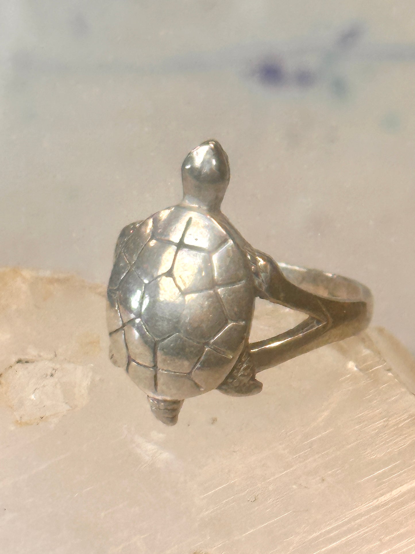 Vintage turtle ring size 6.5 Sterling silver women girls