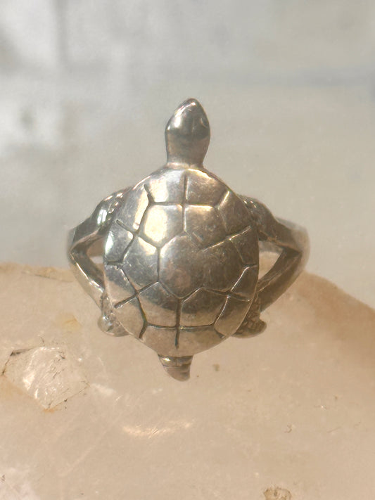 Vintage turtle ring size 6.5 Sterling silver women girls
