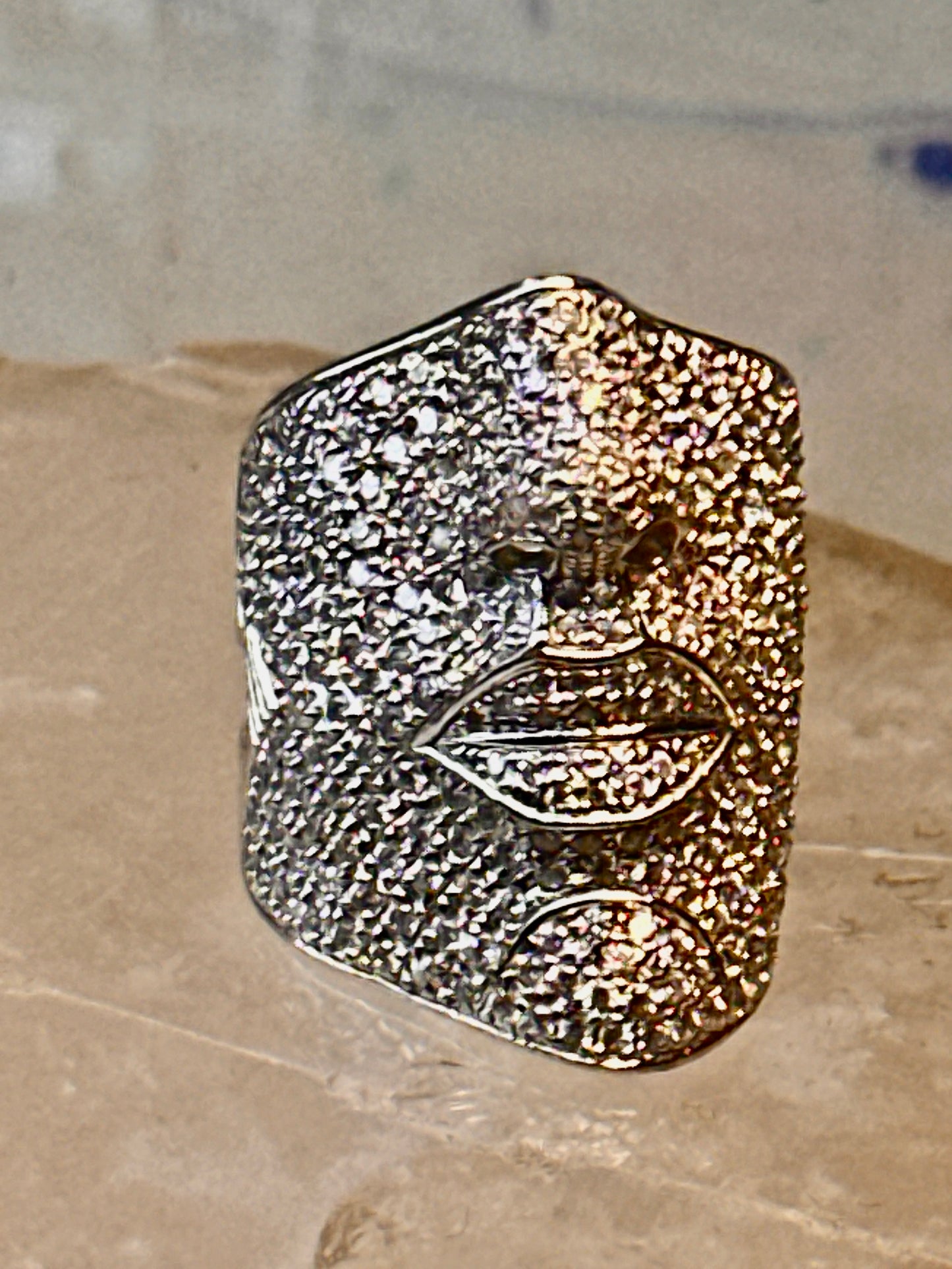 Sonia Bitton ring Face band CZ size 4.50 pinky Sterling silver women