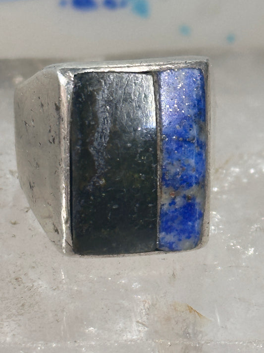 Onyx Sodalite ring size 8.75 southwest sterling silver women men