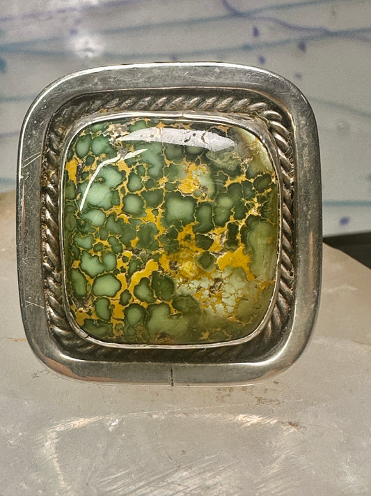 Navajo ring turquoise size 14.7 sterling silver stampings women men