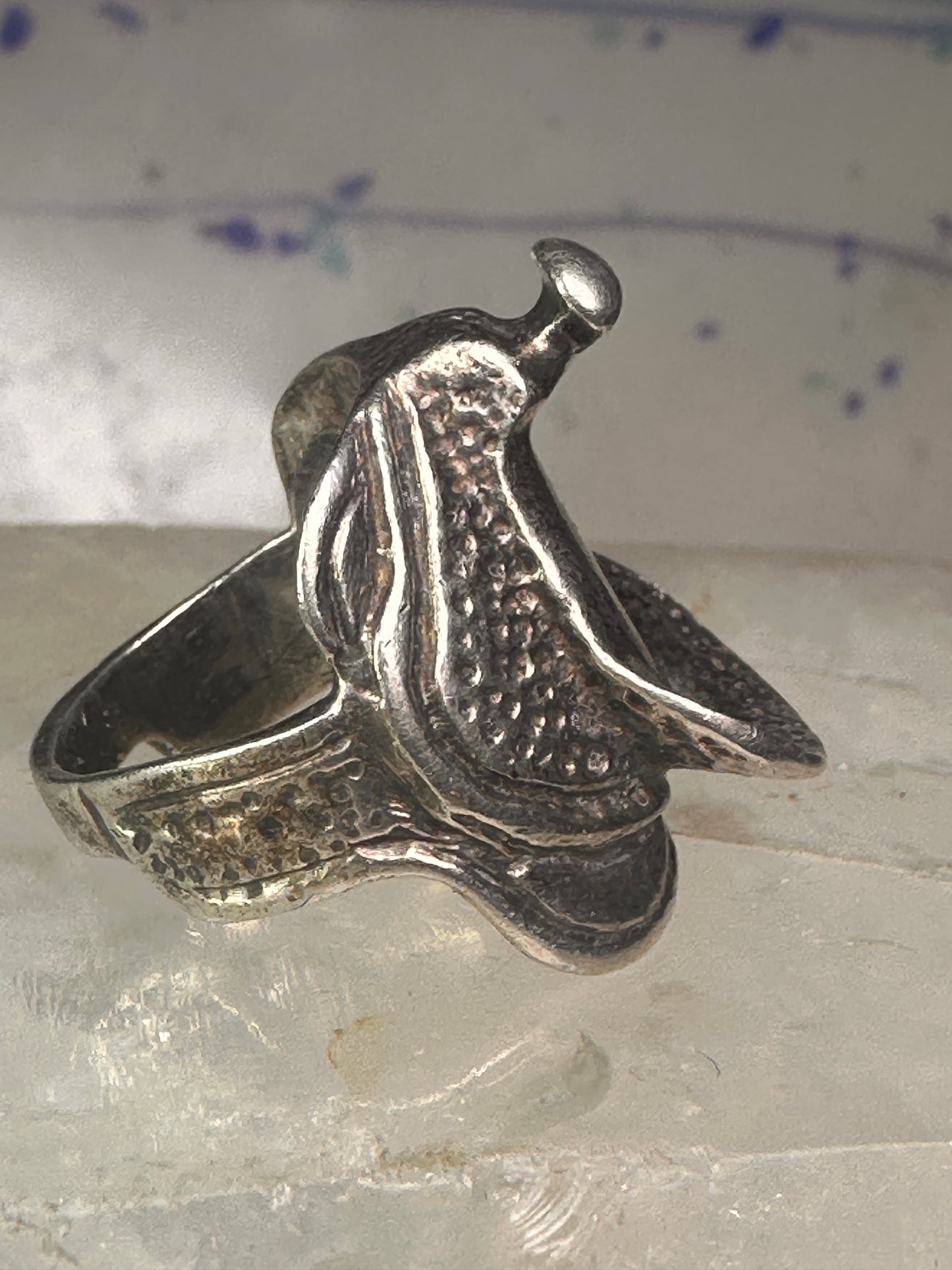 Saddle ring cowgirl cowboy band southwestern size 4 pinky sterling silver women girls