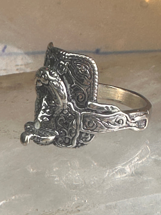Saddle ring Kabana band cowgirl southwest size 5.75 sterling silver women girls
