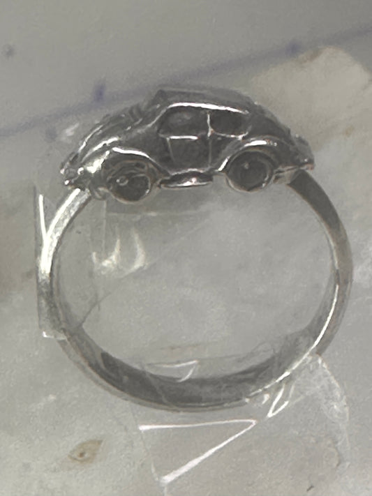 Car ring moving car volkswagen bug band solid size 5.25 sterling silver women