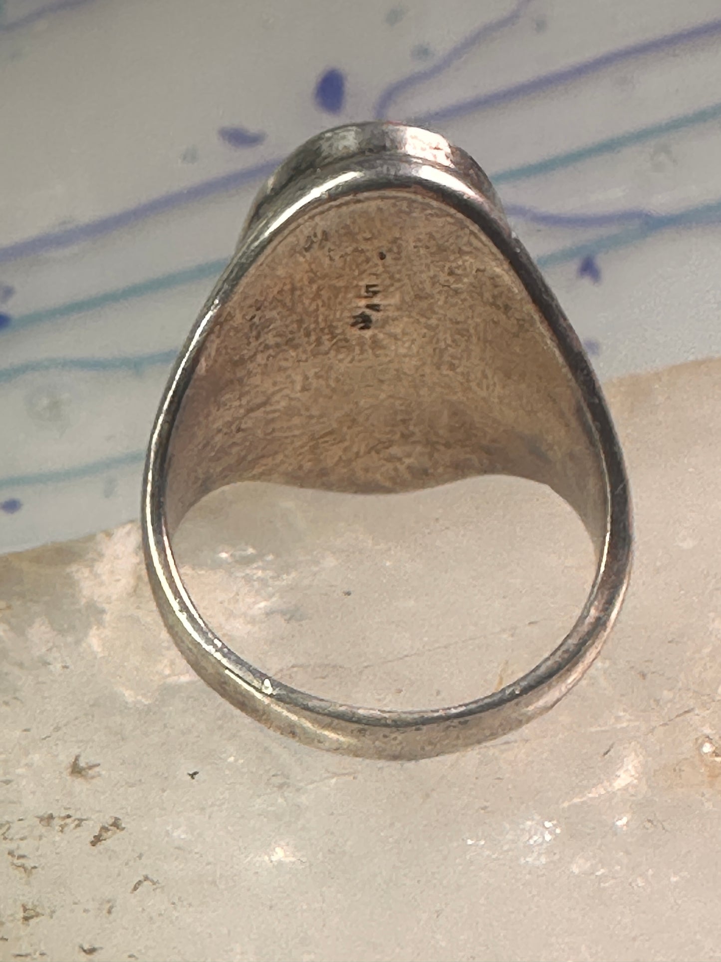 Zuni ring Turquoise spiny oyster opal onyx band size 9.50 sterling silver women men