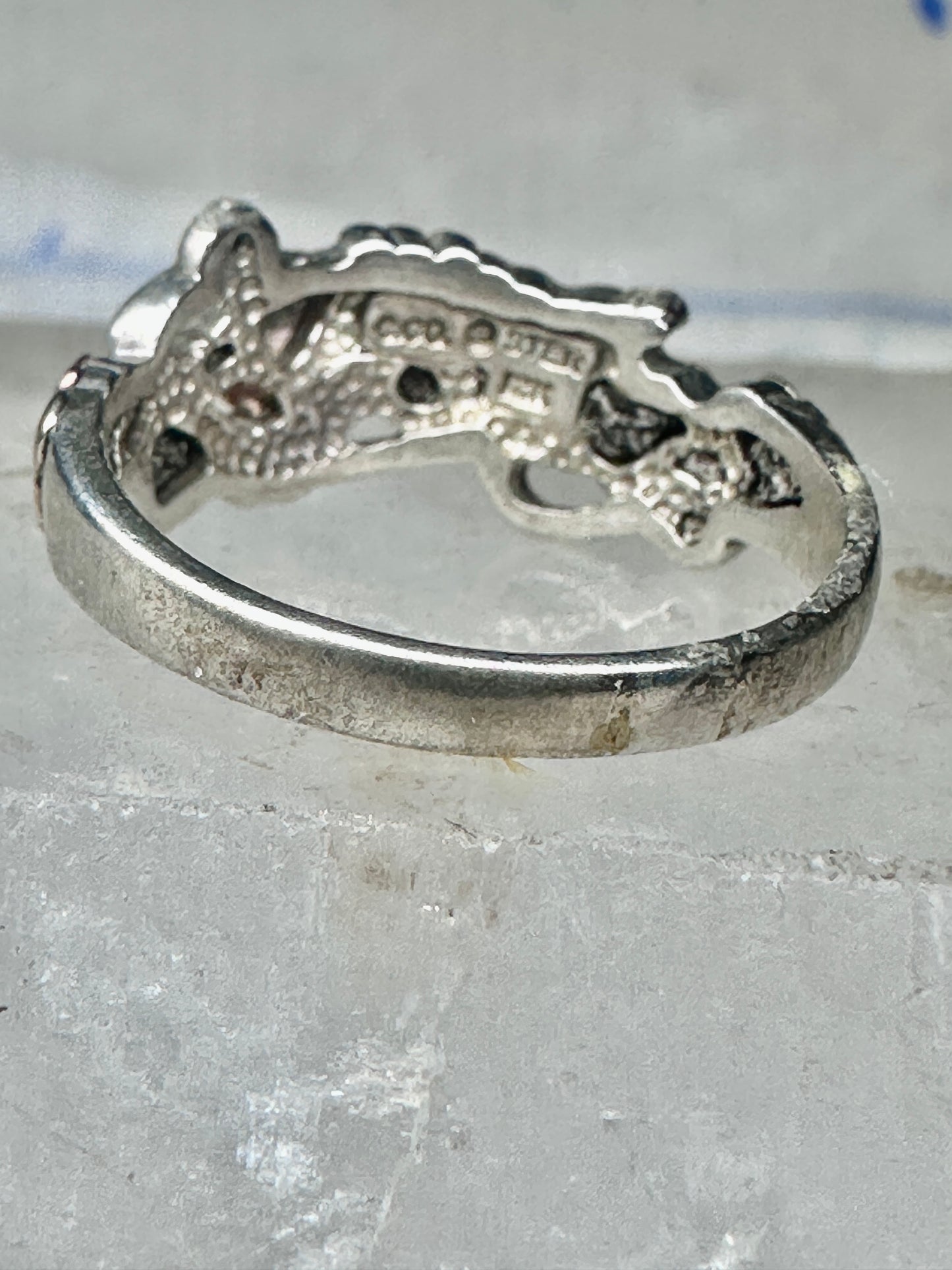 Black Hills Gold ring wedding band leaves size 8.25 sterling silver women men