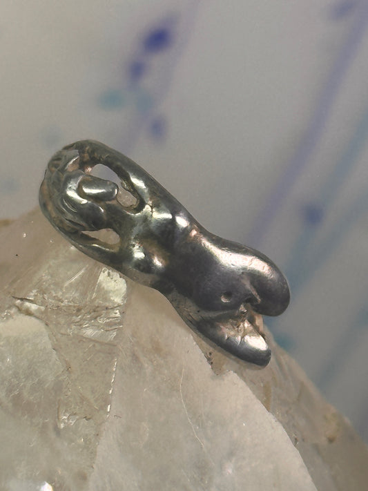 Naked lady ring woman nude band sterling silver size 4.75 women