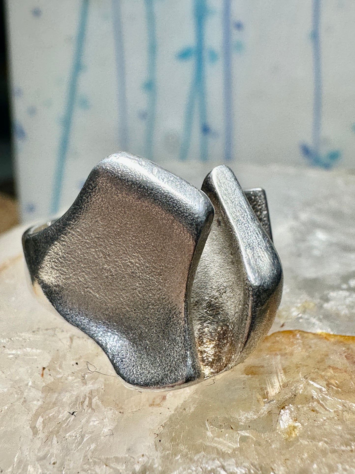 Lapponia ring Brutalist band size 5 sterling silver women Finland