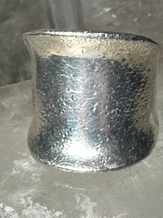 Cigar Band ring signed MMA knuckle band size 6 sterling silver women girls