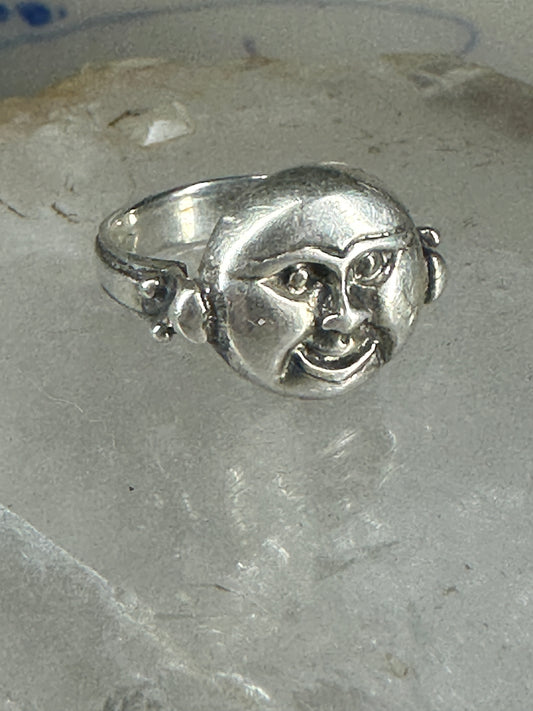 Moon ring size 5 celestial band sterling silver women girls