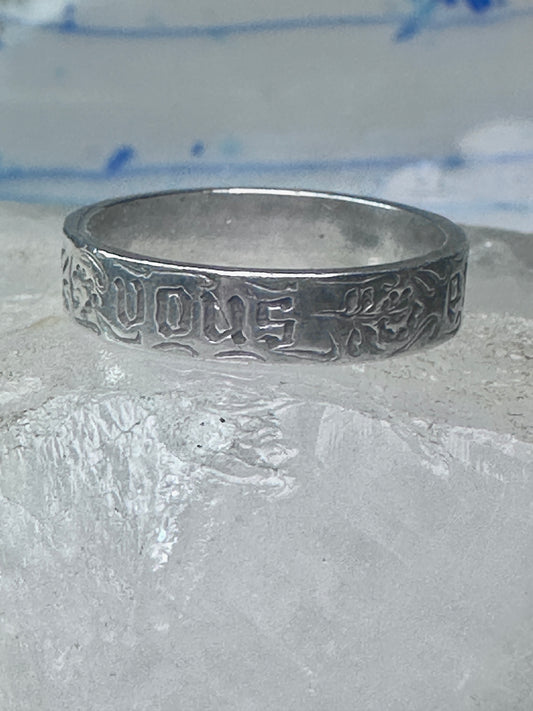 You and No Other Ring vintage love band Valentine size 9.75 sterling silver women girls