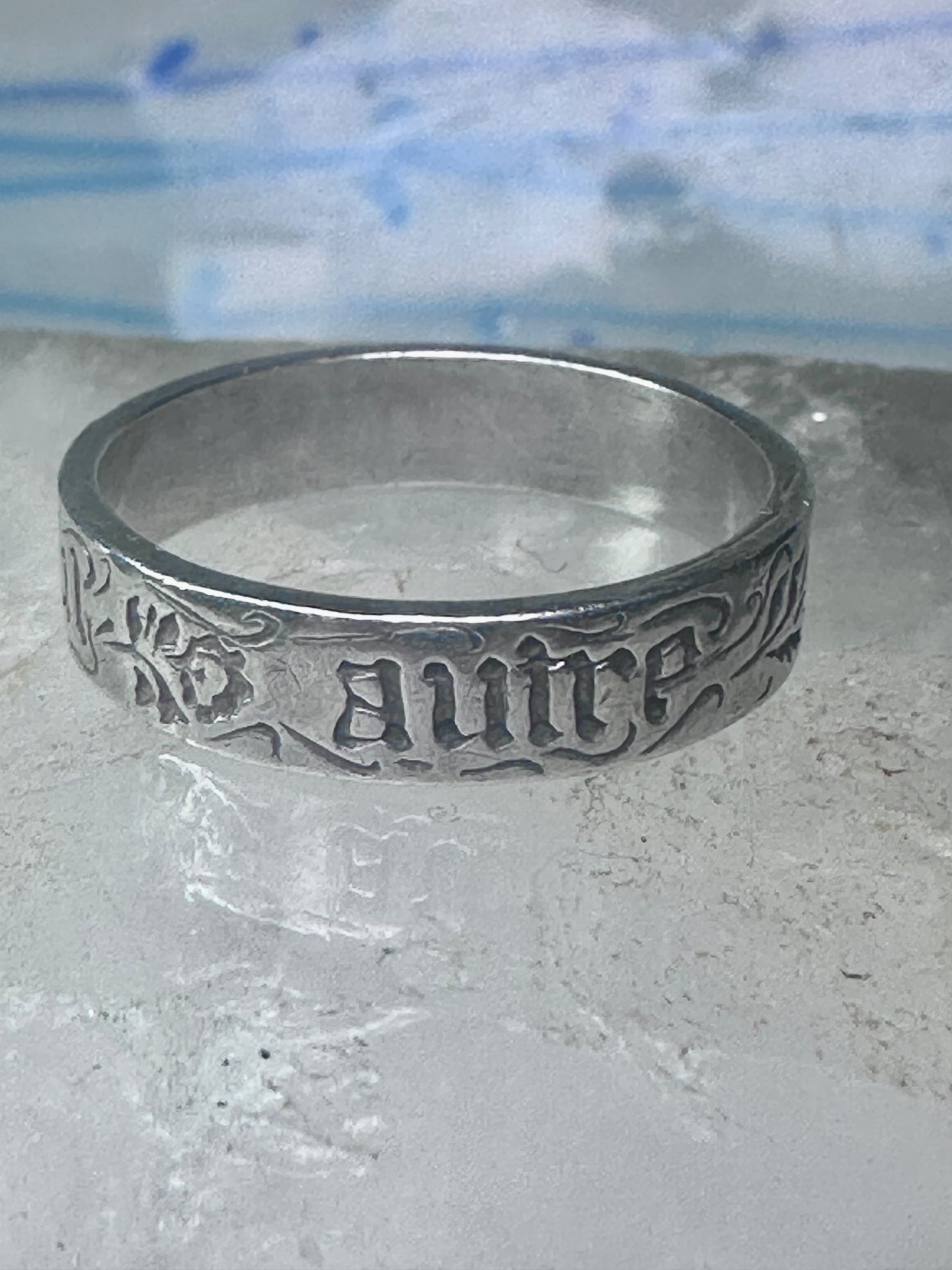 You and No Other Ring vintage love band Valentine size 9.75 sterling silver women girls