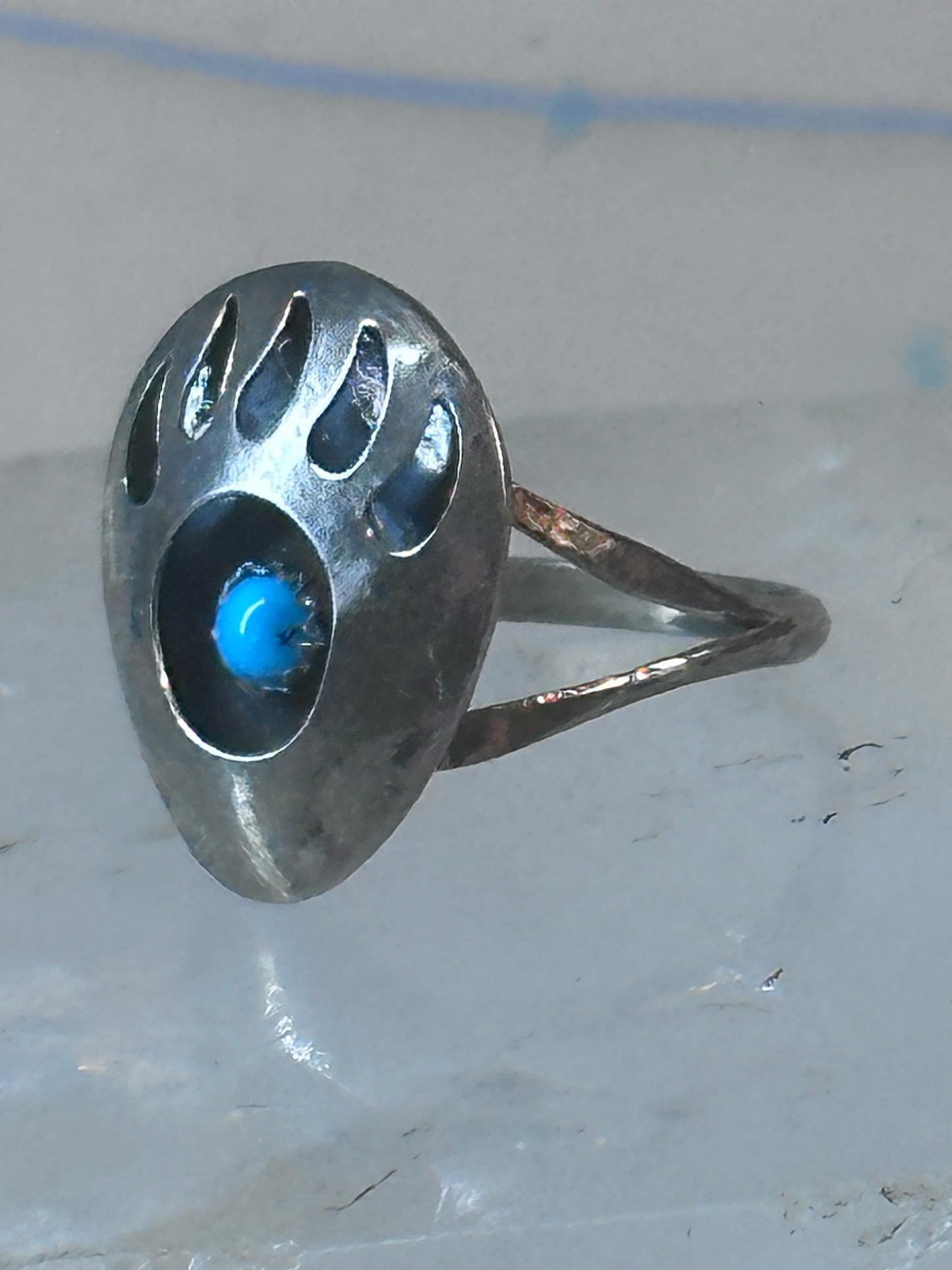 Navajo bear ring size 4.50 sterling silver pinky women girls