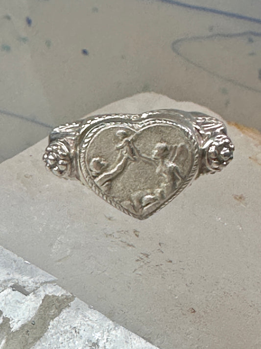 Tagliamonte ring Mother and Child Angel Cherub size 9 sterling silver women