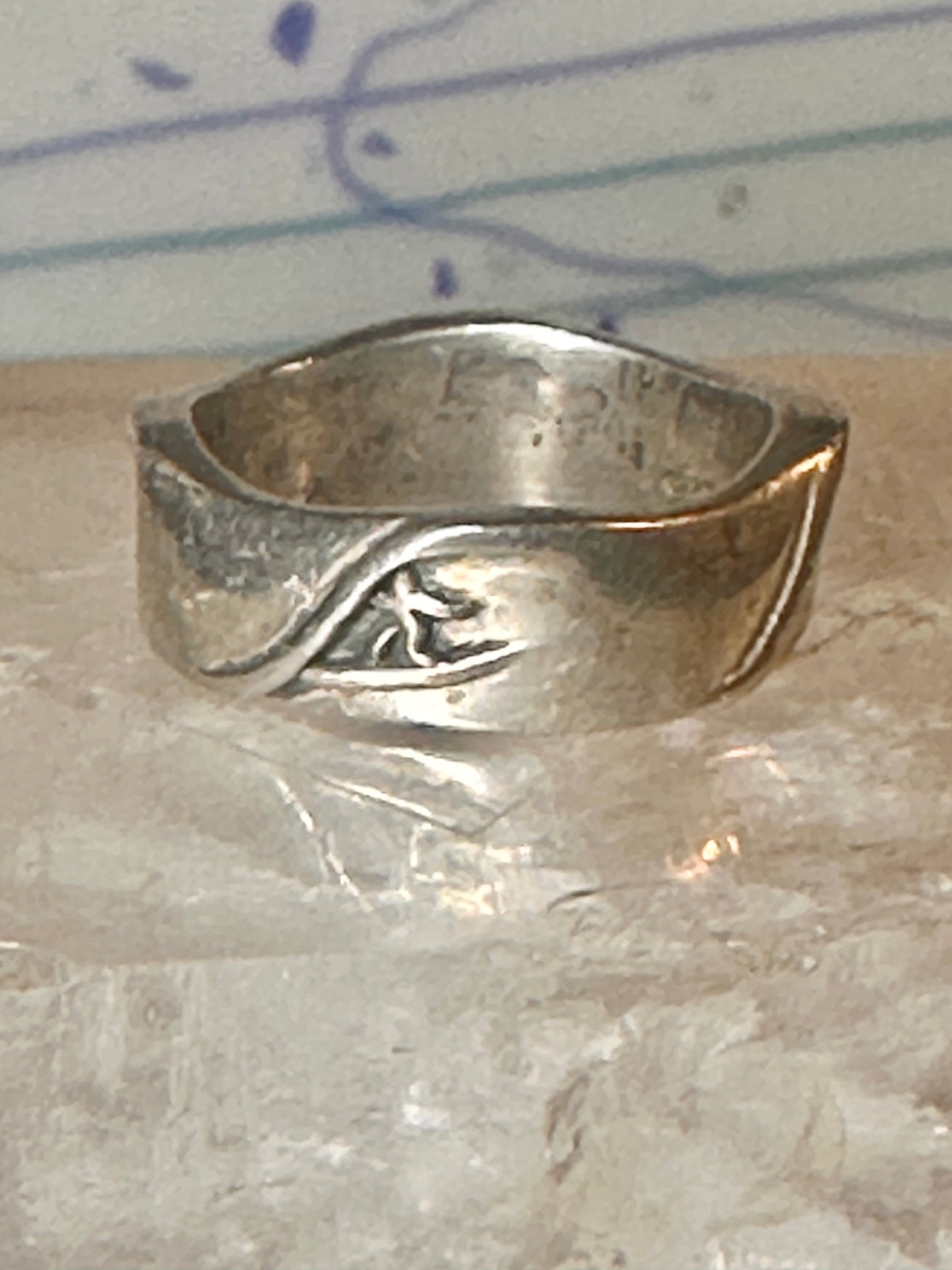 Vintage surfer waves ring size 8.75 sterling silver women girls