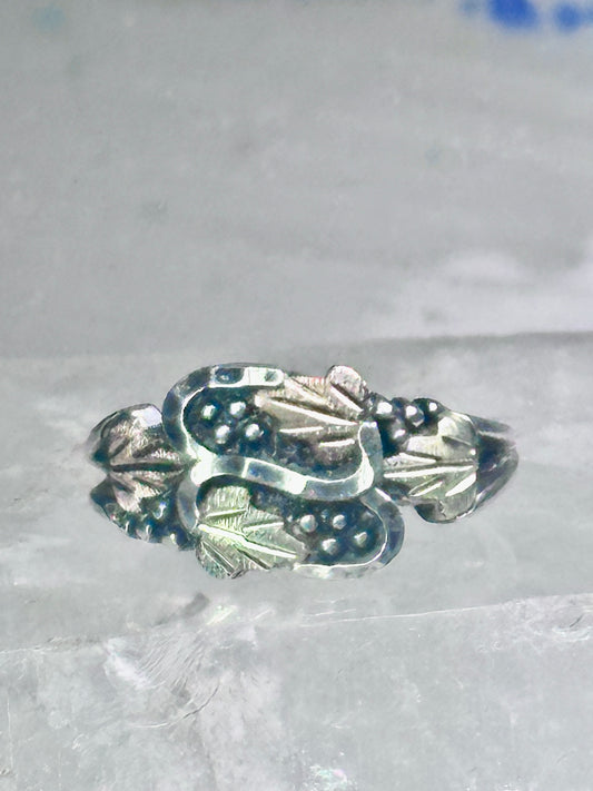 Black Hills Gold Ring leaves band size 6 sterling silver women girls