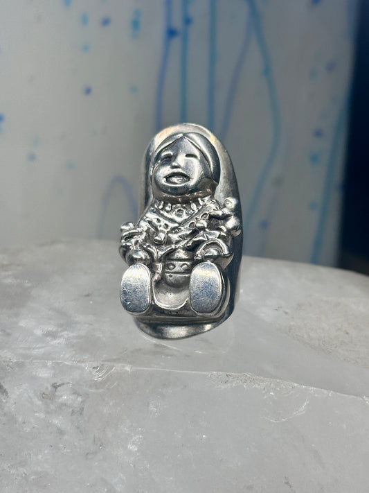 Storyteller ring Carol Felley band size 4.50 sterling silver women 