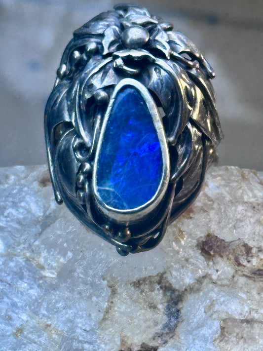 Navajo Ring opal ? size 8.50 sterling silver women men