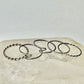 5 Slender ring stacker band size 6.75 sterling  silver women girls rings bands