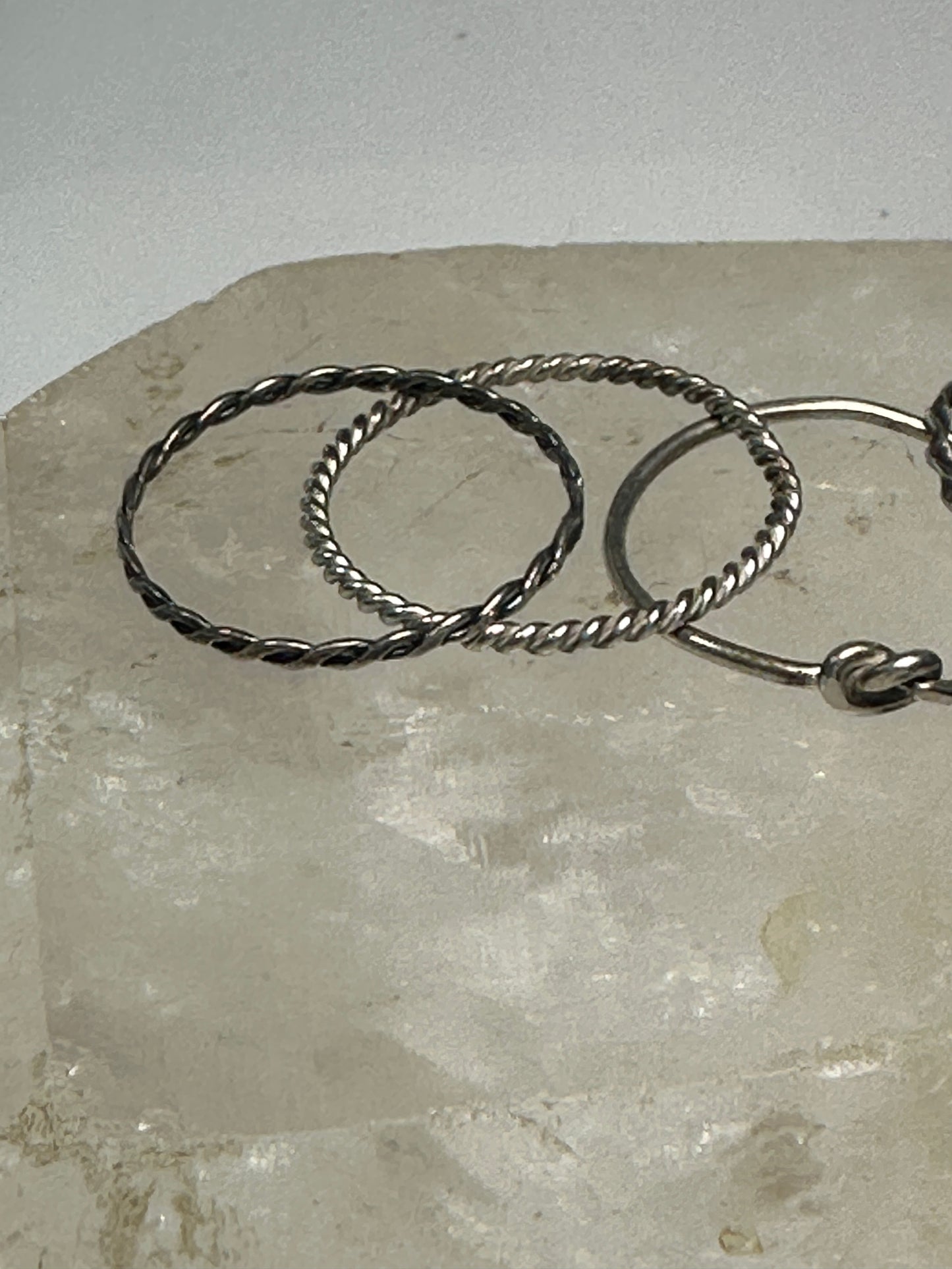 5 Slender ring stacker band size 7 sterling silver women girls rings bands