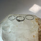 3 Slender ring stacker band size  9 to size 10  sterling  silver women  rings bands