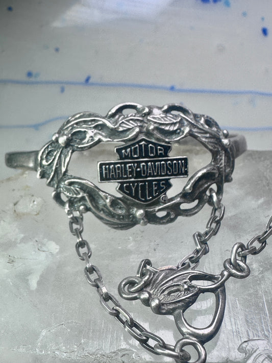 Harley Davidson ring slave bracelet biker motorcycle band size 7.75 sterling silver women