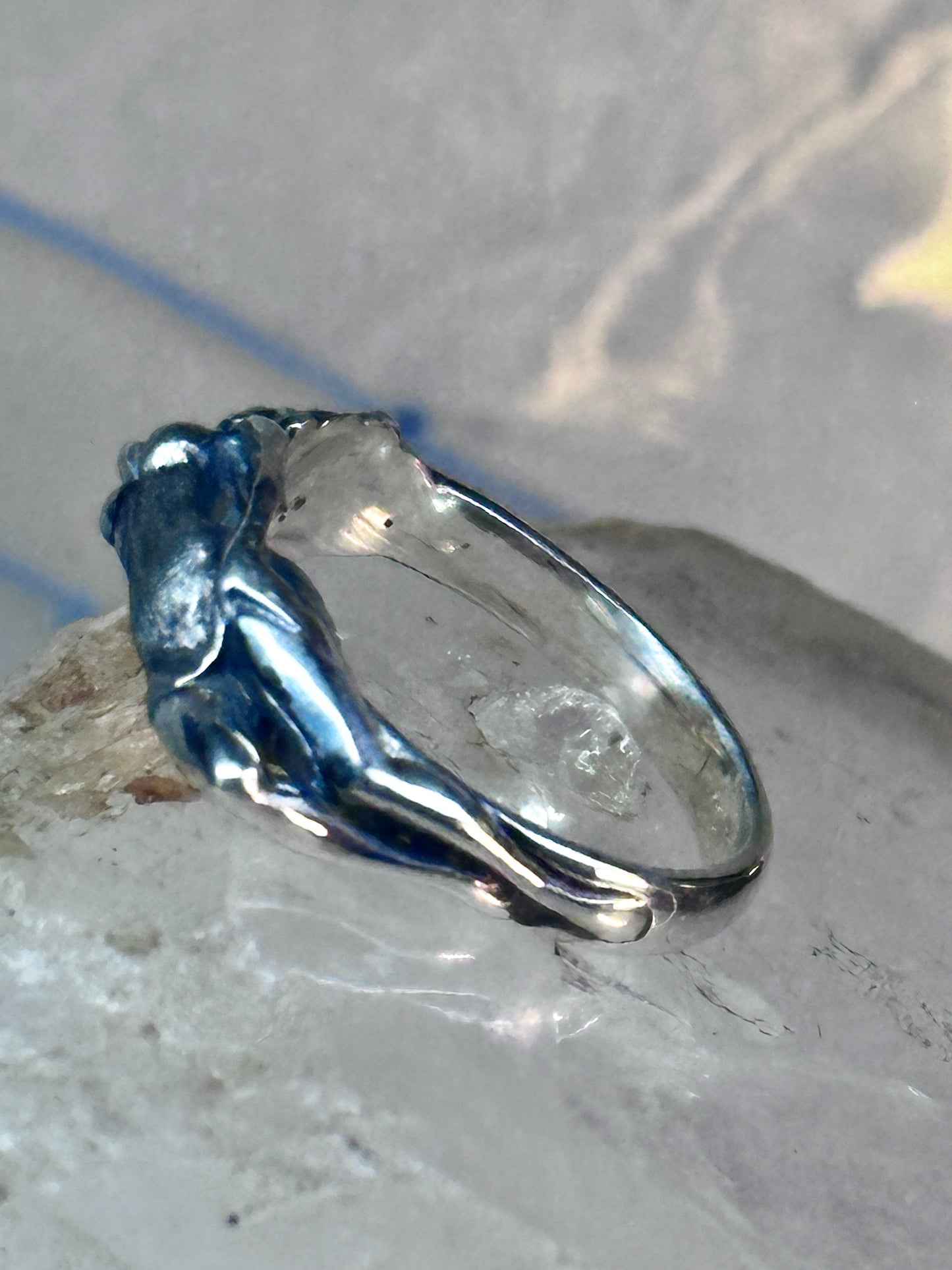 Lady ring women nude band sterling silver size 7.5 women