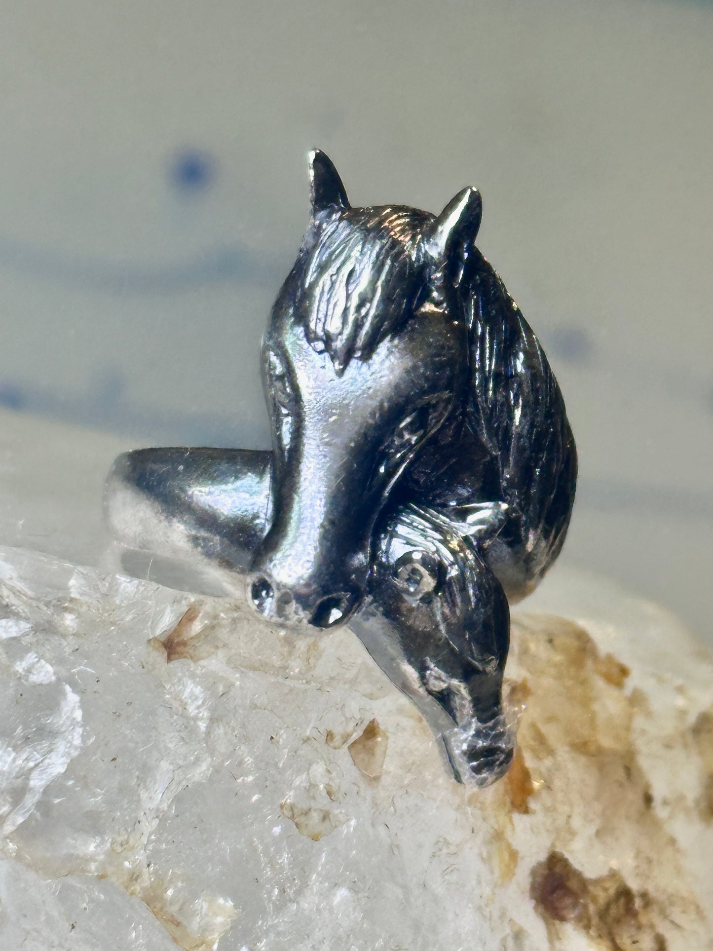 Horse ring foal band southwest size 6.5 cowgirl sterling silver women girls