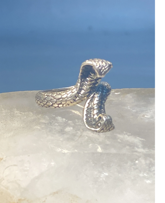 Cobra ring snake band sterling silver women girls