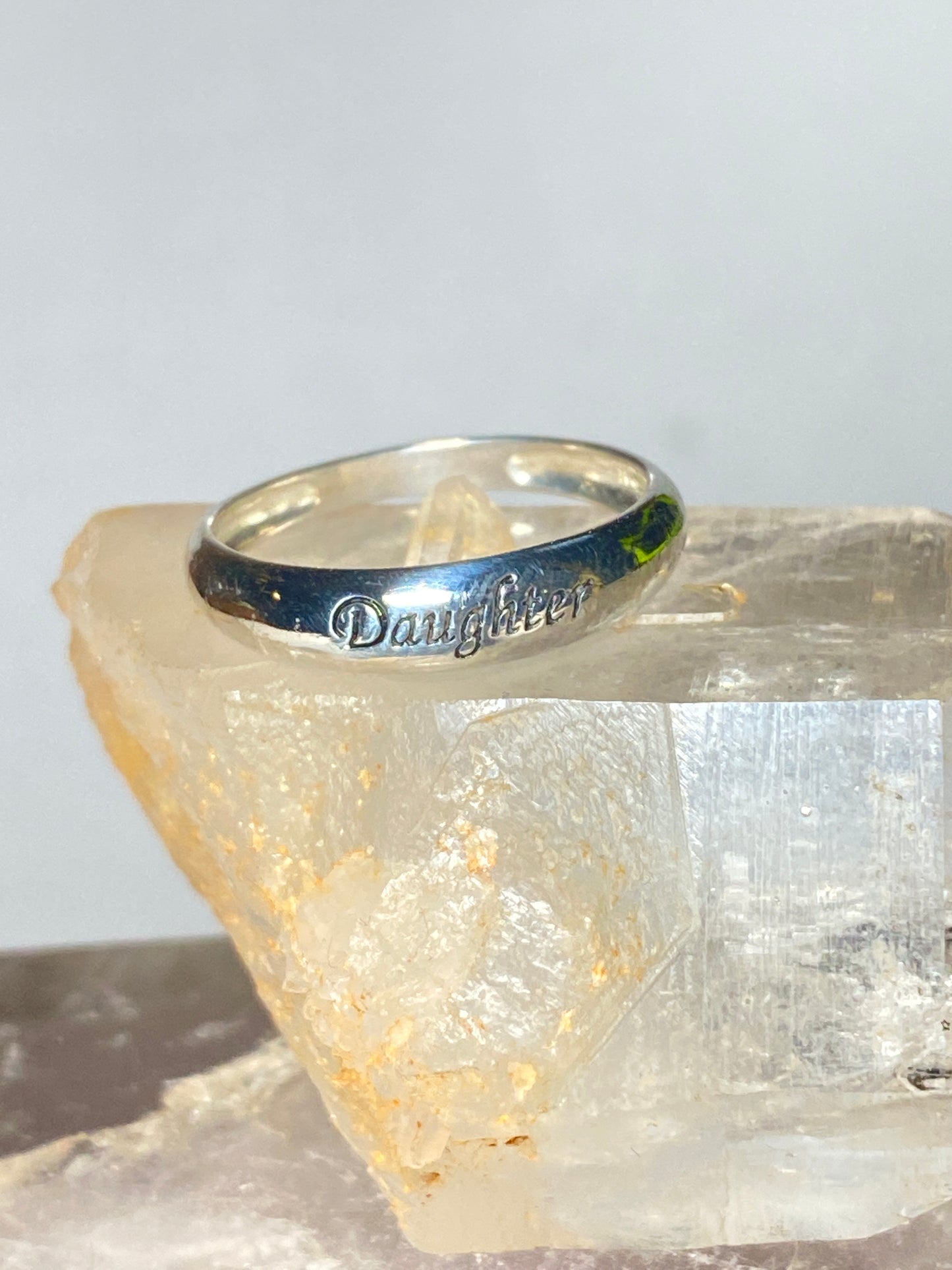 Daughter Ring word band love friendship sterling silver women daughters girls