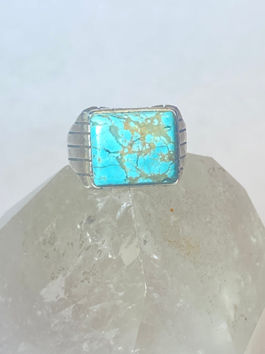 Turquoise ring Navajo southwest sterling silver women men
