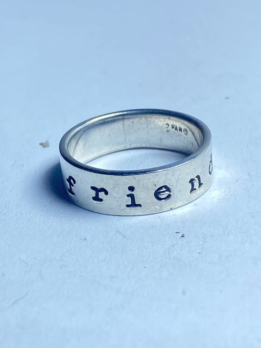 Friends ring forever friendship love band sterling silver women girls