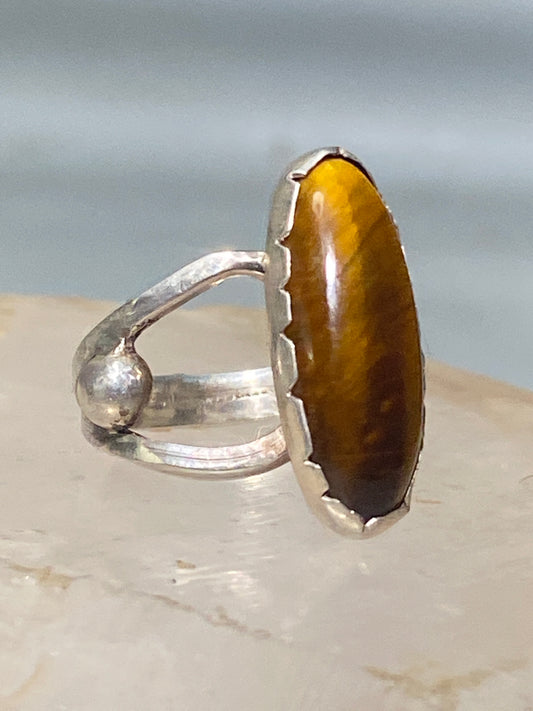 Tiger eye ring southwest sterling silver women