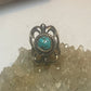 Turquoise ring Navajo sandcast southwest sterling silver pinky women girls