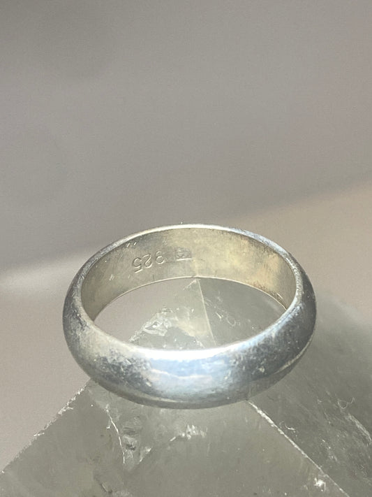Plain ring wedding band size 5.50 sterling silver f