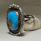 Turquoise ring Navajo pinky women girls southwest sterling silver