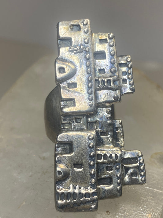 Pueblo ring size 5.25 cave dwellers long band sterling silver women