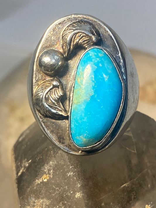 Navajo Turquoise ring southwest long sterling silver women girls