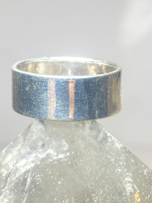 Vintage Sterling Silver Plain Stackable Stacker Wedding Band Ring Size 5.75 925