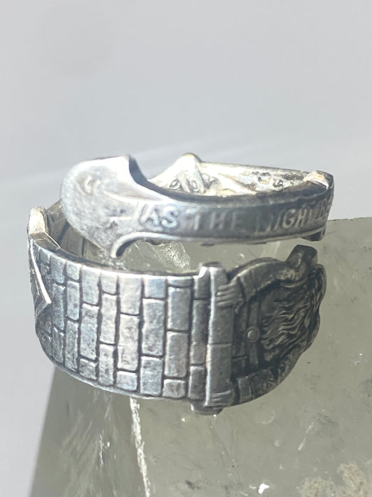 Twas the night before Christmas ring size 5.50 spoon band Gorham sterling silver band