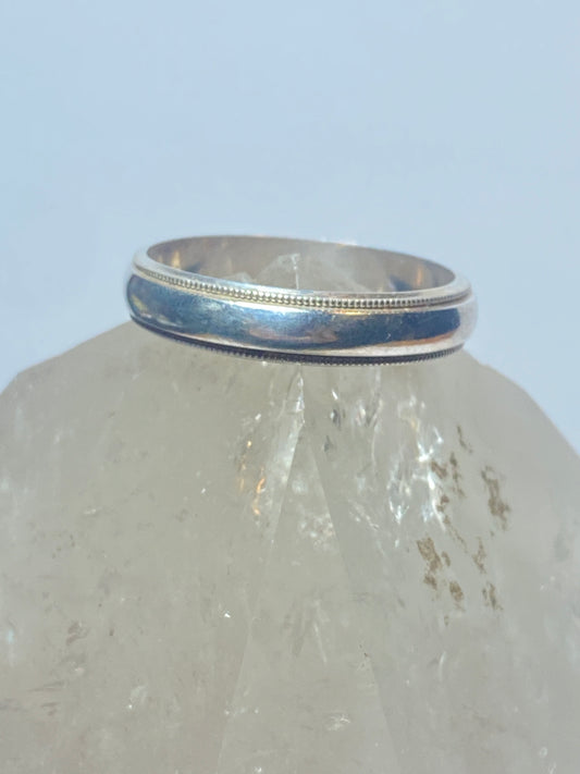 Wedding ring plain band sterling silver women men