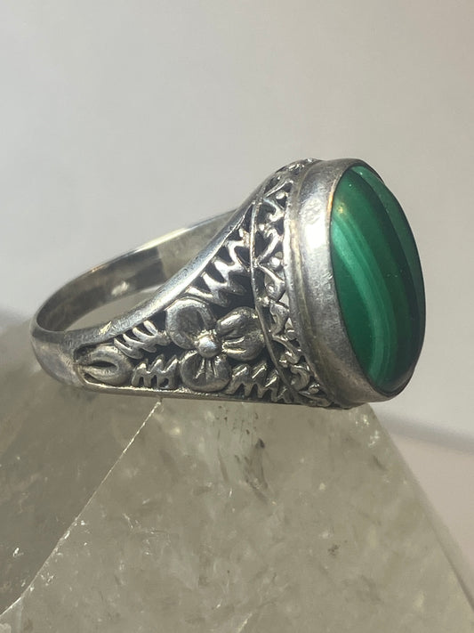 Malachite ring southwestern sterling silver girls women men