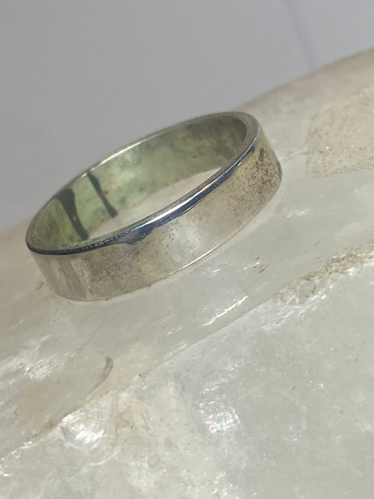 Plain ring wedding band stacker sterling silver women men